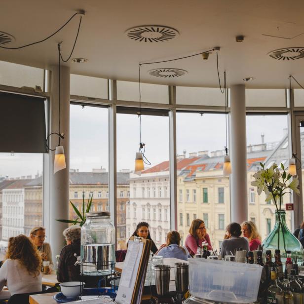 Das Restaurant „Oben“ im 7. Bezirk.