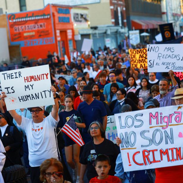 Proteste in El Paso, Texas, unter Migranten, aber auch Amerikanern, gegen die harte Abschiebungspolitik der Trump-Regierung
