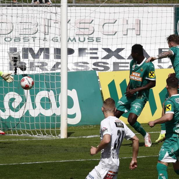 Fünf Mal schlug es im Tor von Rapid ein
