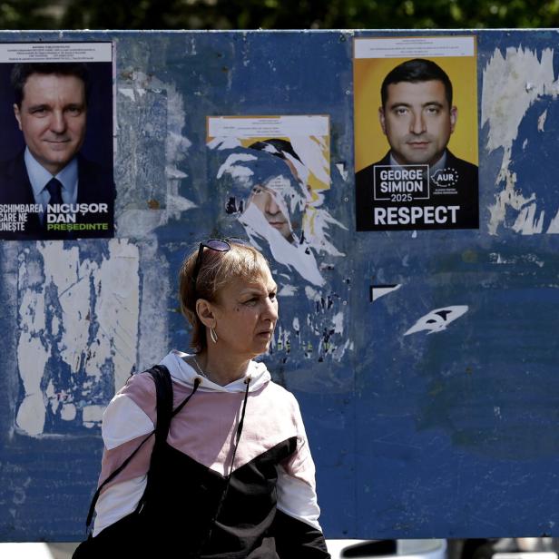 Romania's runoff presidential election campaign in Bucharest