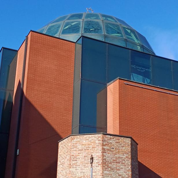 Die Synagoge in Graz von außen.