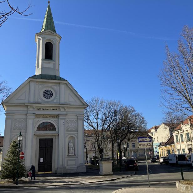 Eigentlich geschützt: Das historische Khleslplatz-Ensemble rund um die St.-Oswald-Kirche.