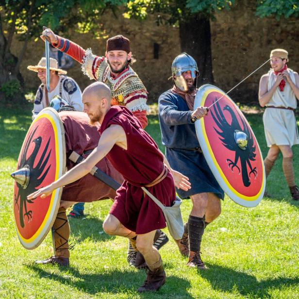 Kampfszene beim Römerfest in Carnuntum.