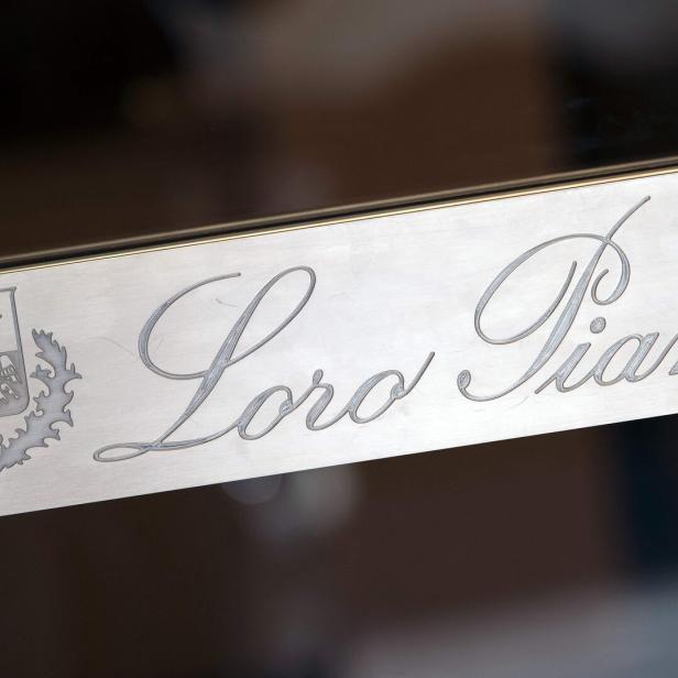 Das Logo von Loro Piana, einer italienischen Marke für Kleidung und Textilien.