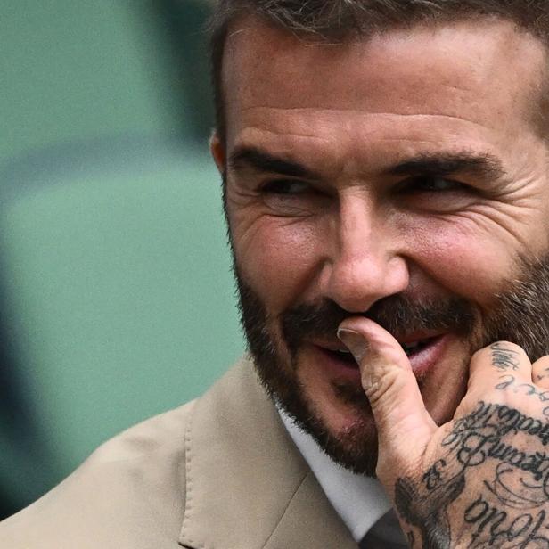 David Beckham bei einem Tennismatch in Wimbledon.