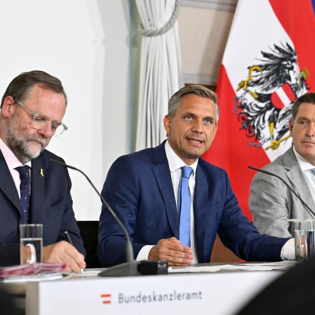 SOMMERMINISTERRAT: PRESSEFOYER - SCHELLHORN/HATTMANNSDORFER/HANKE