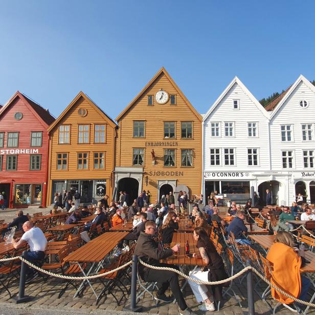 Bryggen, das historische Zentrum von Bergen.