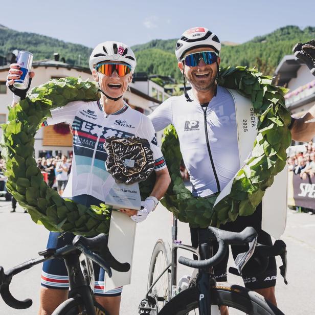 Janine Meyer und Daniel Federspiel waren beim Ötztaler Radmarathon die Schnellsten