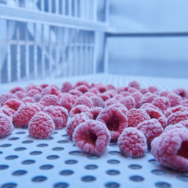 Gefrorene Himbeeren: So kühlt man sie richtig, dass sie länger haltbar sind.