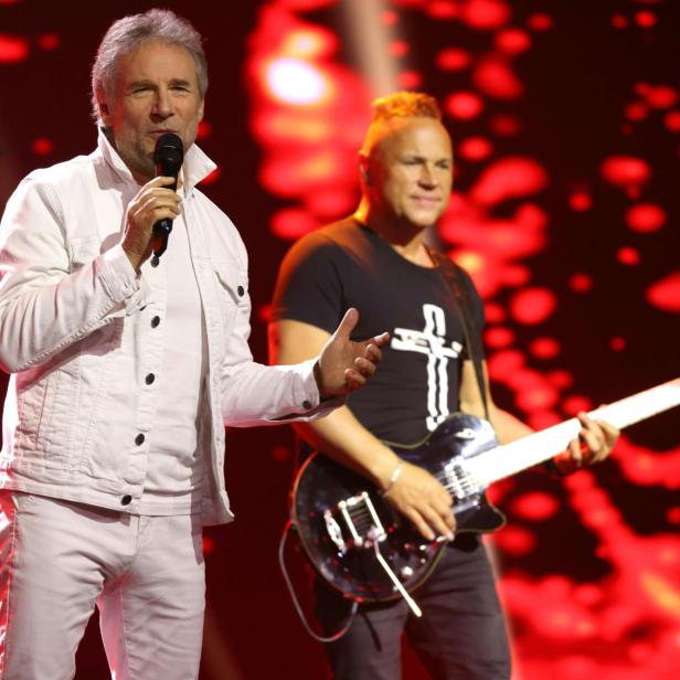 Gottfried Würcher und die Nockis bei einem Auftritt bei den Austrian Music Awards in Wien.