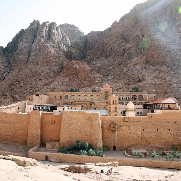 Tourists at Mount Sinai in Egypt