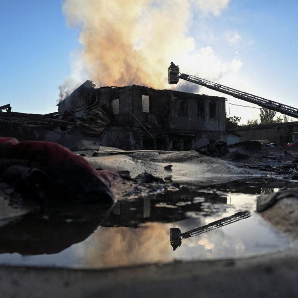 FILE PHOTO: Aftermath of a Russian air strike in Zaporizhzhia