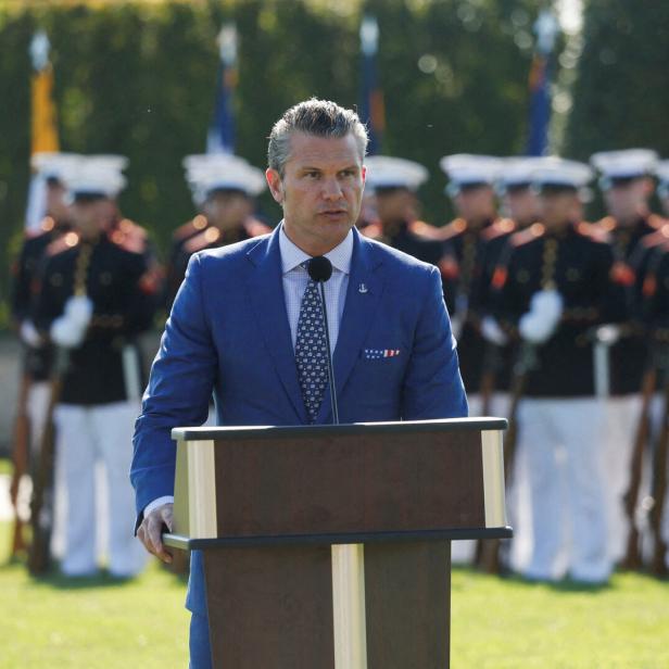 FILE PHOTO: U.S. Defense Secretary Pete Hegseth hosts a ceremony honoring prisoners of war, in Washington