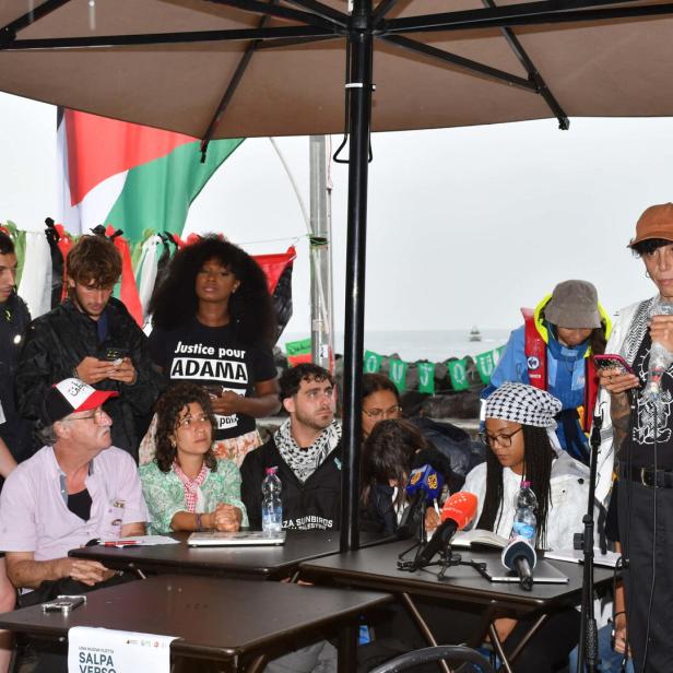 Teile der Global Sumud Flotilla