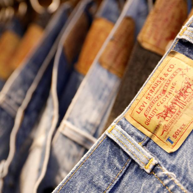 FILE PHOTO: Jeans trousers are displayed at a Levi Strauss store in New York