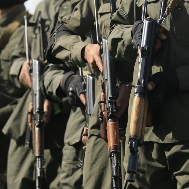 Houthi supporters protest against US, Israel