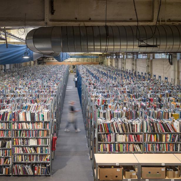 Eines der Lager des Second-Hand-Buchhändlers Bookbot in Prag.
