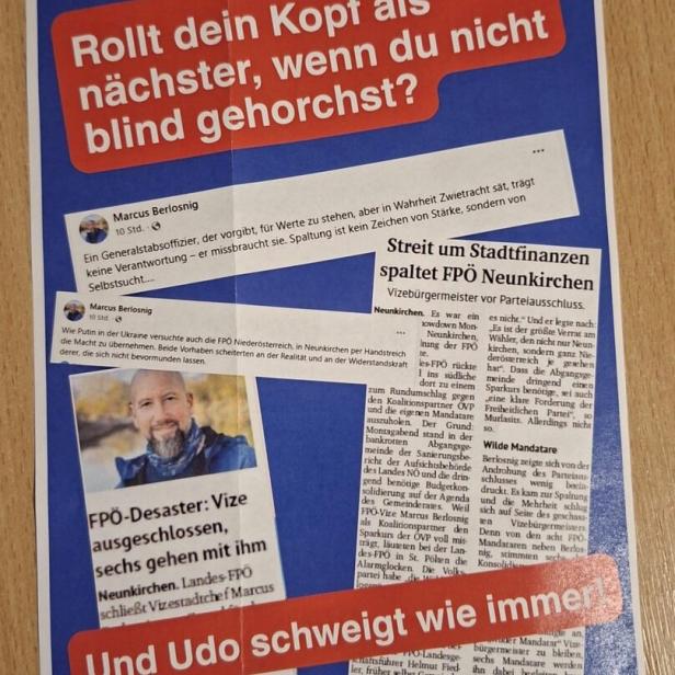 Flugblatt mit mehreren Textelementen