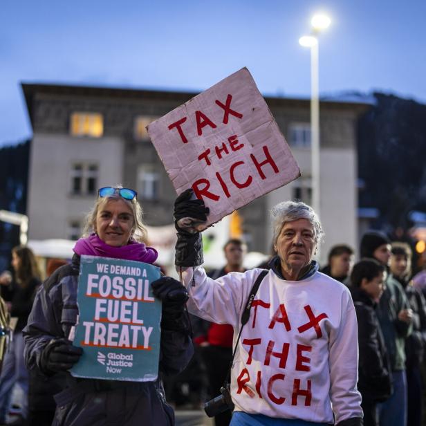 Anti World Economic Forum (WEF) protest in Davos