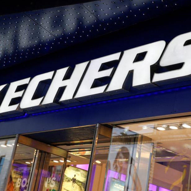FILE PHOTO: The outside of a Skechers shoe store is seen at Times Square in New York