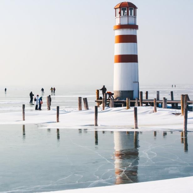 Eislaufen am Neusiedler See