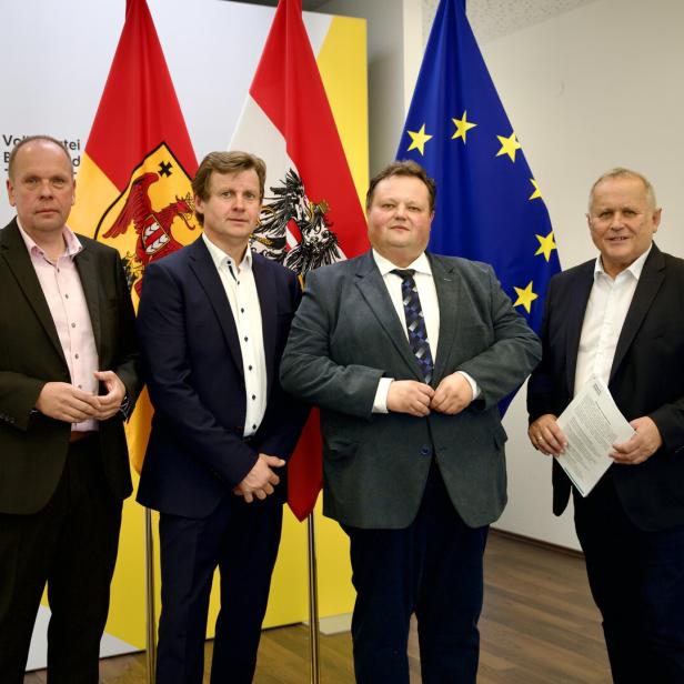 ÖVP, Bürgermeister Mezgolzs, Heisz, KO Strobl und Grandits (v.li.)