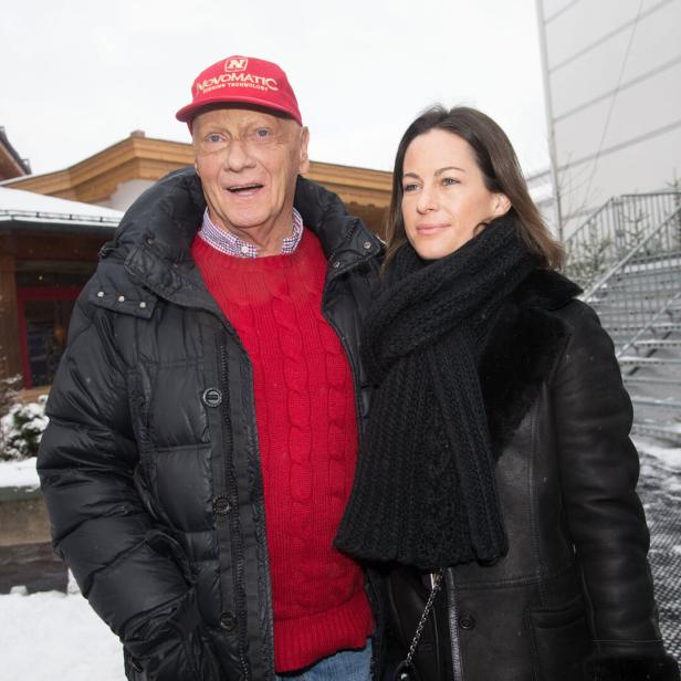 Niki Lauda und seine Witwe Birgit.