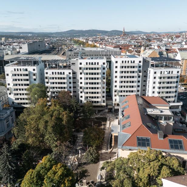 Stadtquartier „Sophie 7“ aus der Vogelperspektive