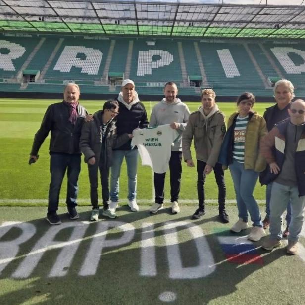 Besuch des Rapid-Stadions im Vorfeld des Benefizevents