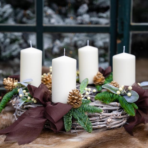 Adventkranz aus Weide