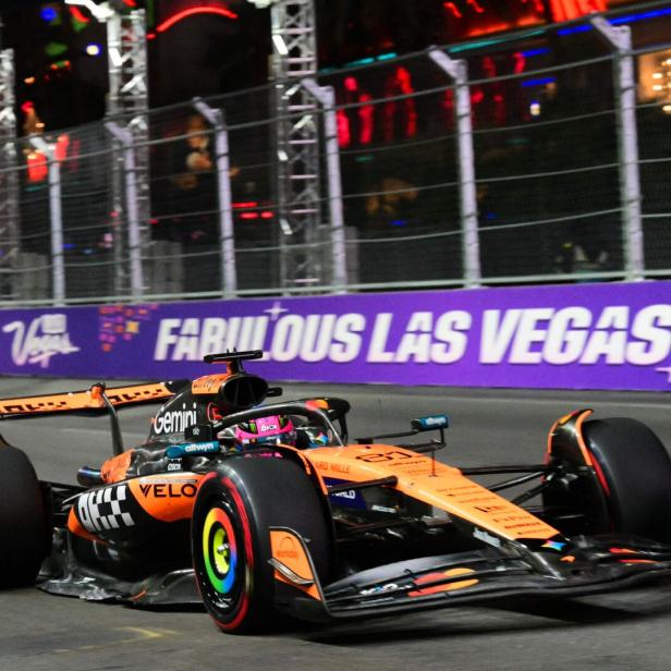 Oscar Piastri auf der Rennstrecke in Las Vegas.