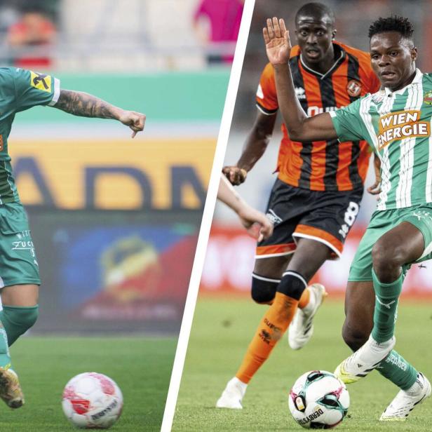 Die Rapid-Rekordverkäufe Jansson (l.) und Sangare