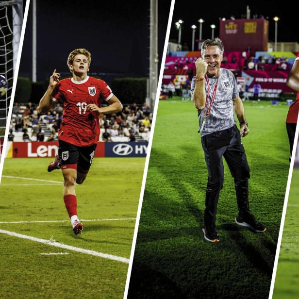 Mehrteiliges Bild von Daniel Posch, Johannes Moser, Hermann Stadler und Jakob Pokorny