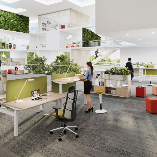 Fally Büromöbel zeigt ergonomische Drehstühle und flexible Raumsysteme für moderne Arbeitsplätze.