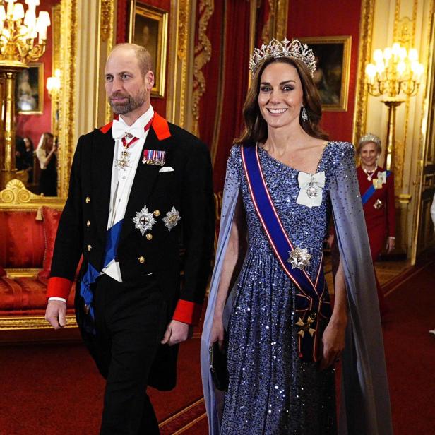 Prinzessin Kate und Prinz William bei Staatsbankett.