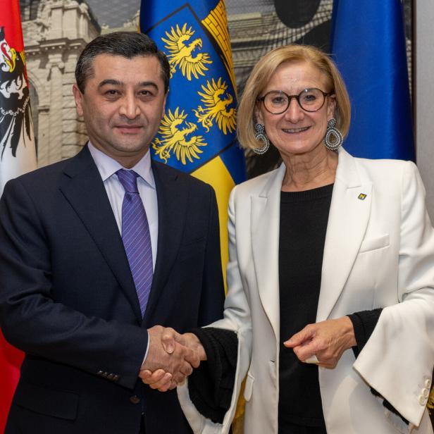 Bakhityor Saidov und Mikl-Leitner