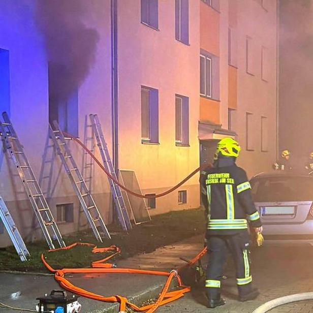 Brand in einem Haus