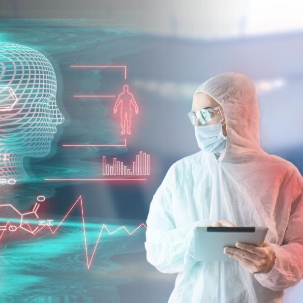 Scientist making a research. Genetic engineering stock photo.