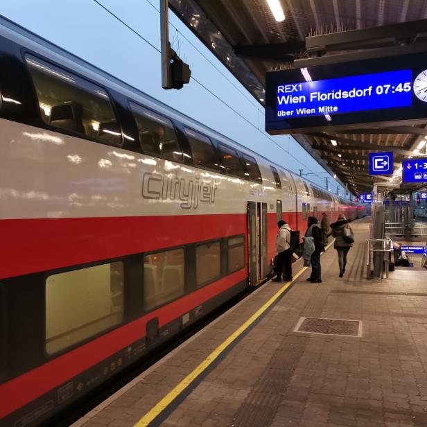 Zug am Bahnhof Wiener Neustadt