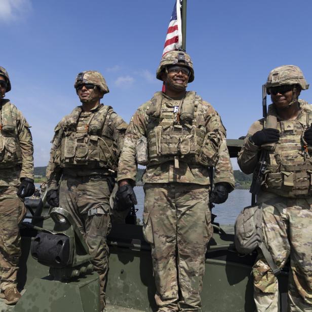 South Korea and US Combined Wet Gap Crossing  Exercise in Yeoju