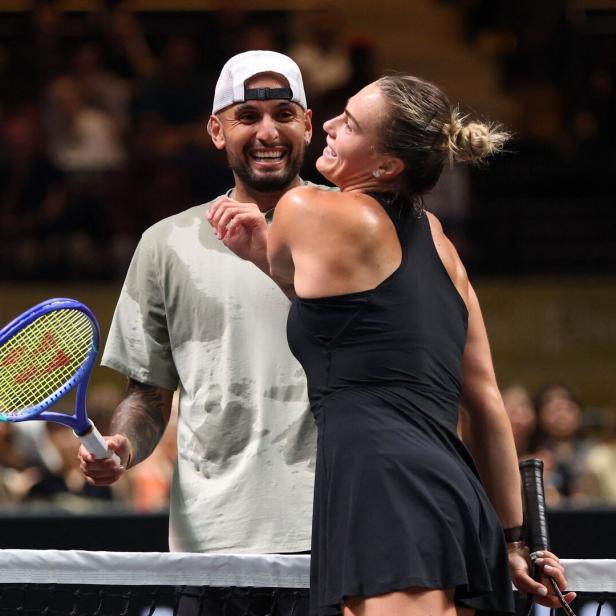 Nick Kyrgios und Aryna Sabalenka hatten viel Spaß.