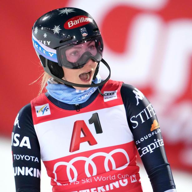 Mikaela Shiffrin nach dem Slalom am Semmering
