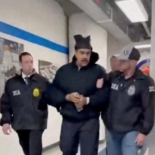 Venezuela's President Nicolas Maduro at the offices of the U.S. Drug Enforcement Administration (DEA) in New York