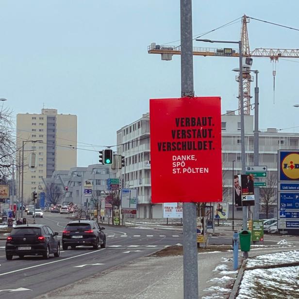 Rotes Wahlplakat