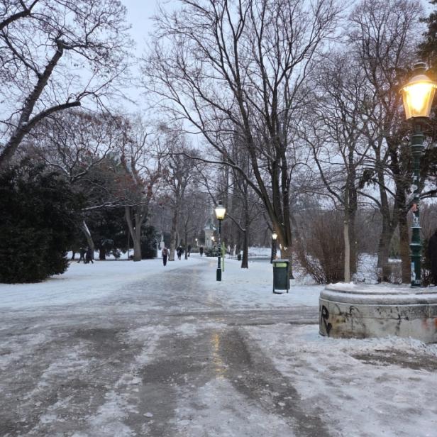 Glatteis im Stadtpark