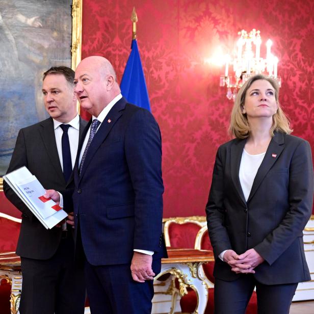 REGIERUNGSSPITZE VOR KLAUSUR BEIM BUNDESPRÄSIDENTEN