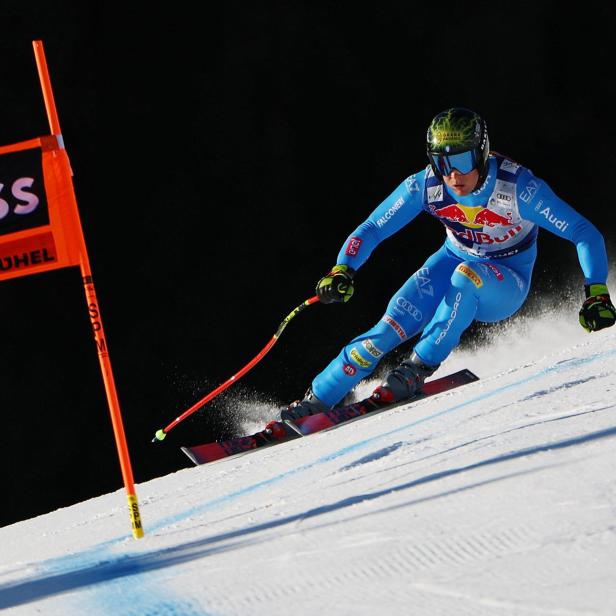 Der Italiener Giovanni Franzoni war im ersten Abfahrtstraining in Kitzbühel der Schnellste