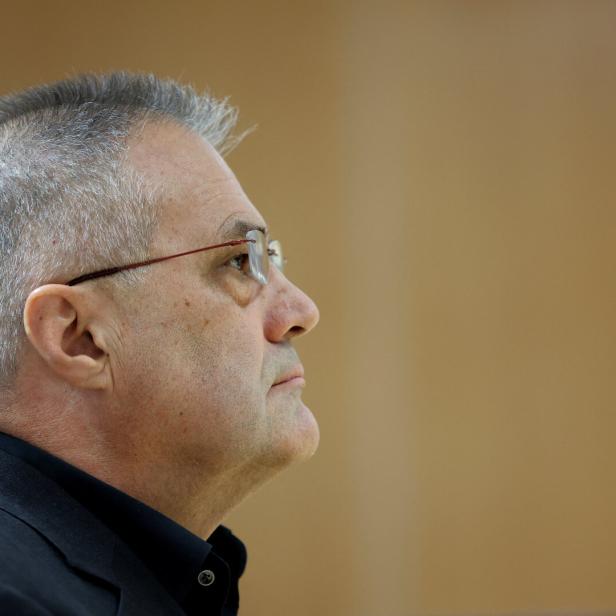 Former Austrian domestic intelligence official Egisto Ott on trial for corruption and spying for Russia, in Vienna