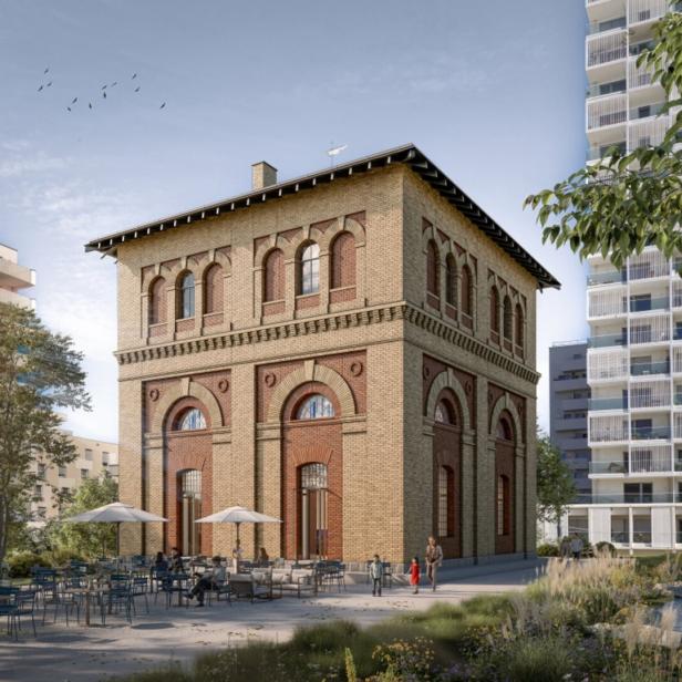 Rendering des sanierten Wasserturms