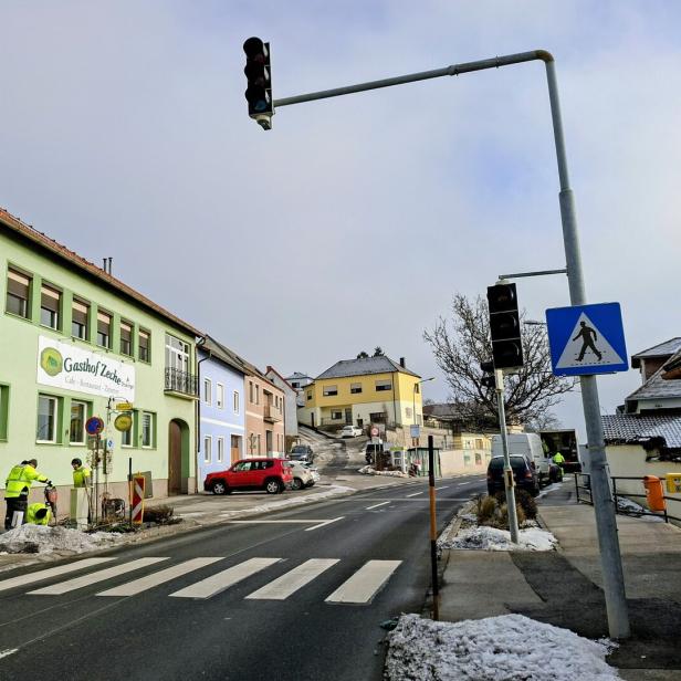 Ampel in Großhöflein